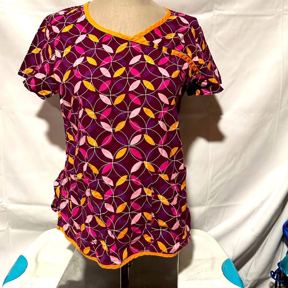 KOI wrap scrub top